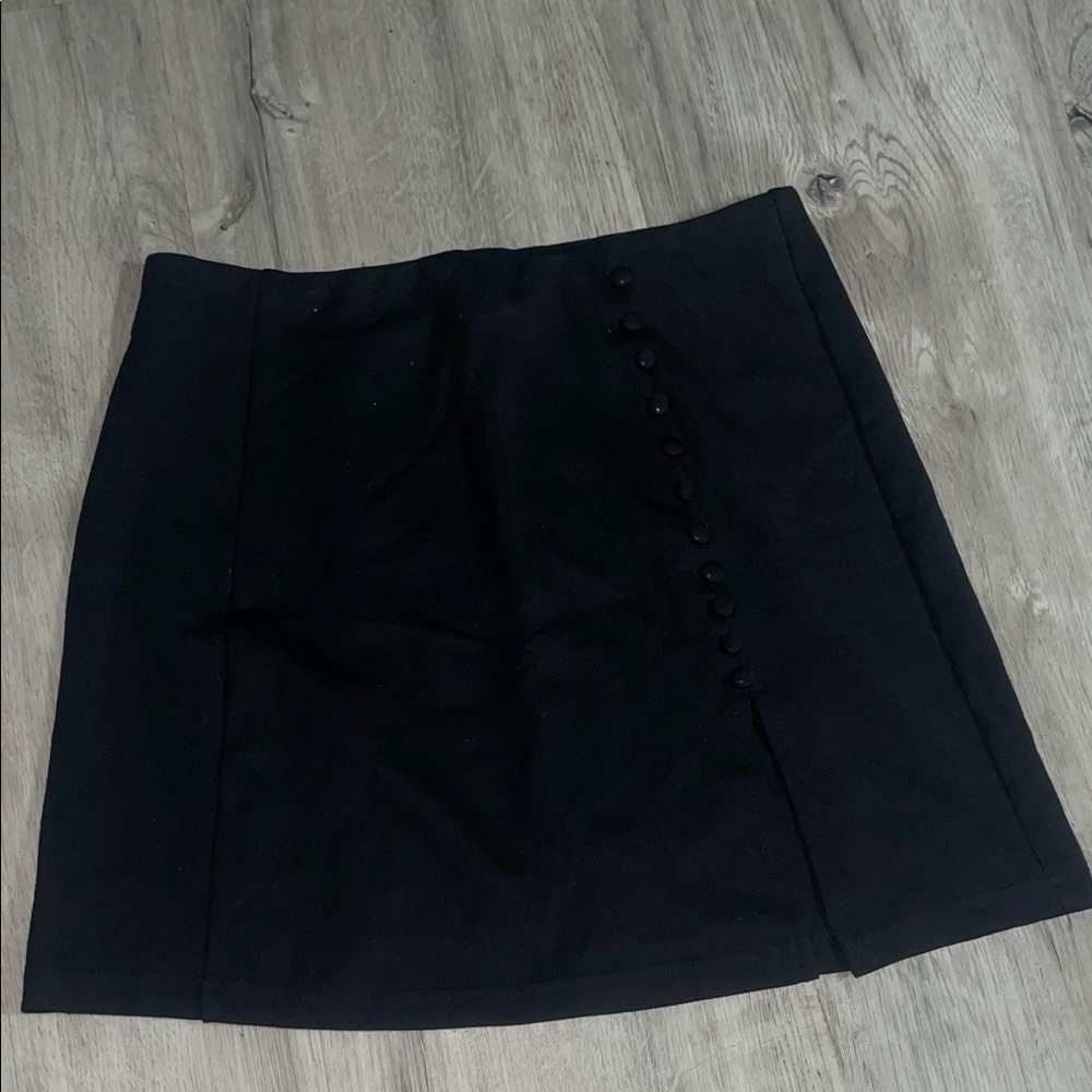 Black mini skirt